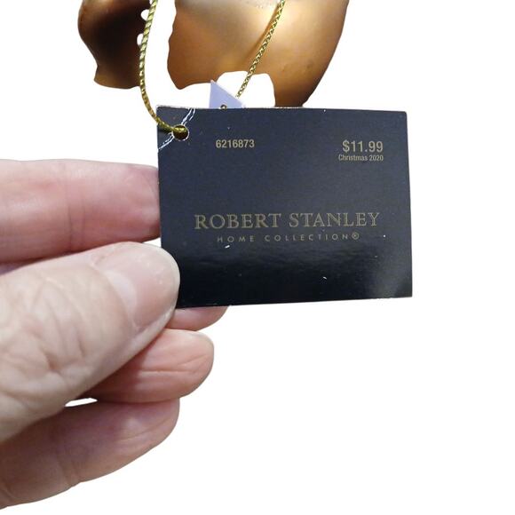 Robert Stanley Glass Christmas Ornament Dachshund Weiner Dog Red Ribbon Glitter - Picture 7 of 8